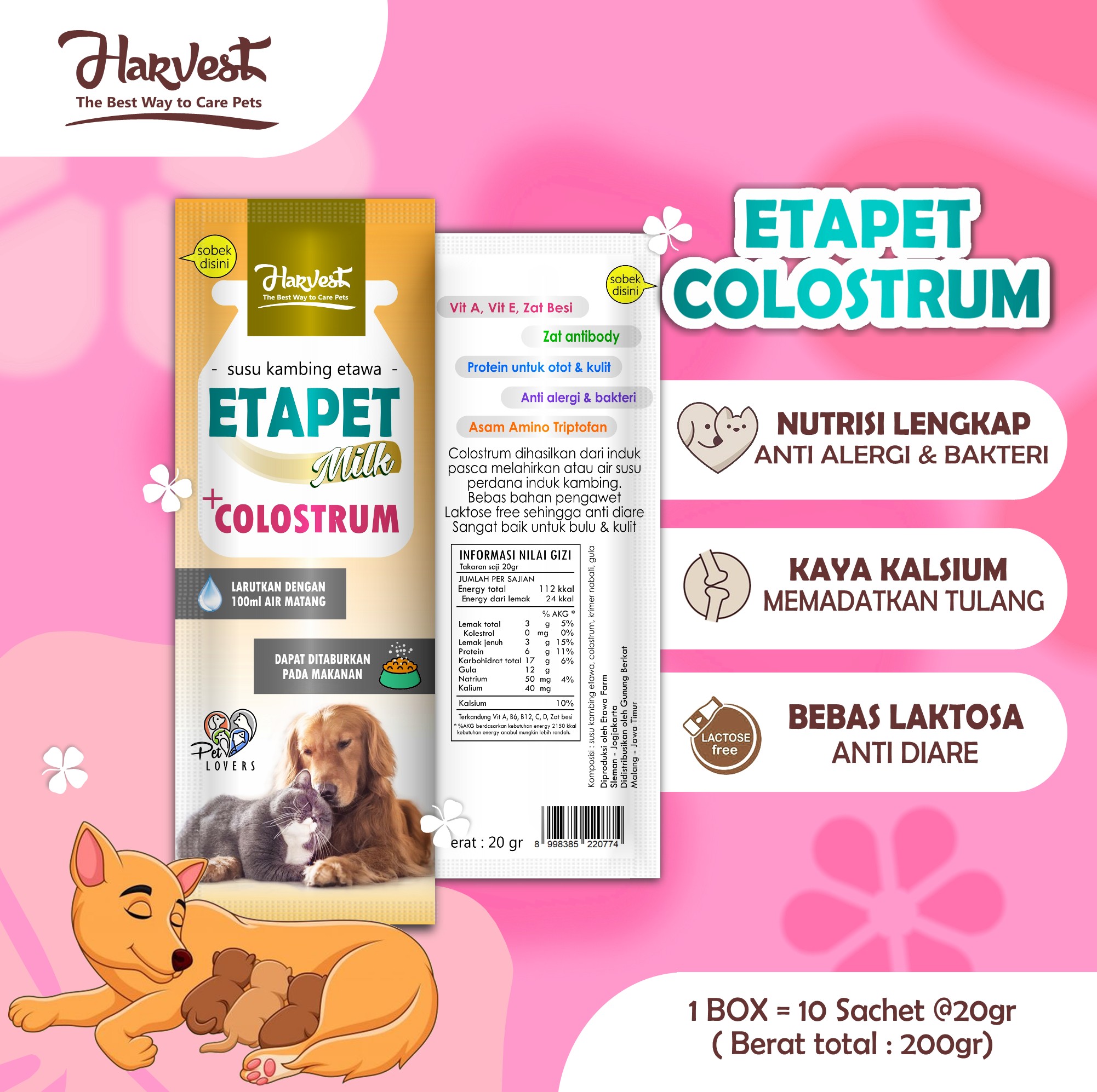 Harvest Retail Pack Etapet Colostrum